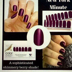 New Color Street 2-Pc Juneau the Drill & New York Minute Nail Strips Press On